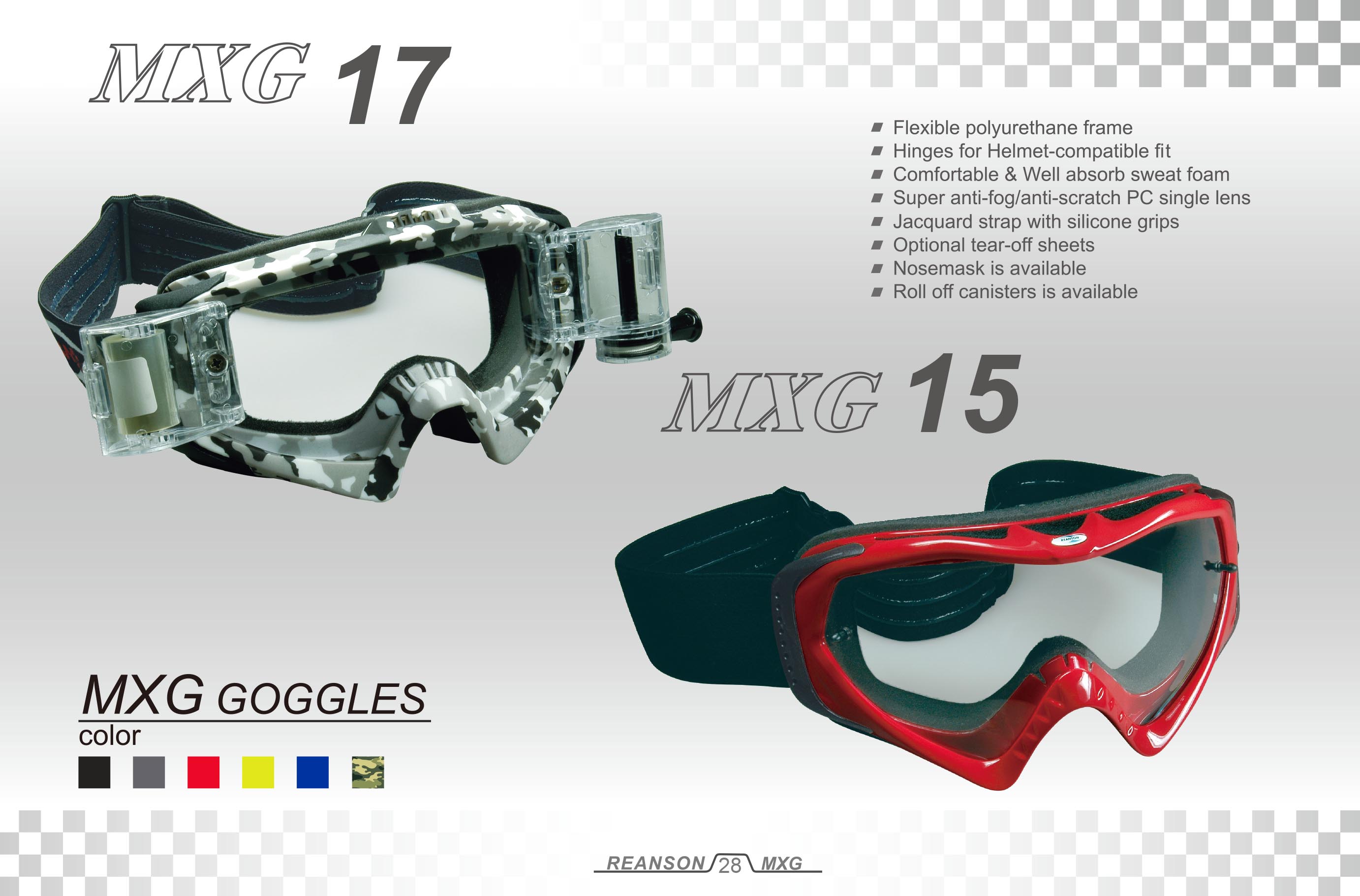 高品質のモトクロスレーシングゴーグル-MXG17